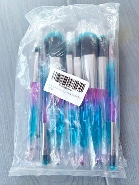 10 Piece Makeup Brush Set - Blue & Purple Gradient 💜💙💜